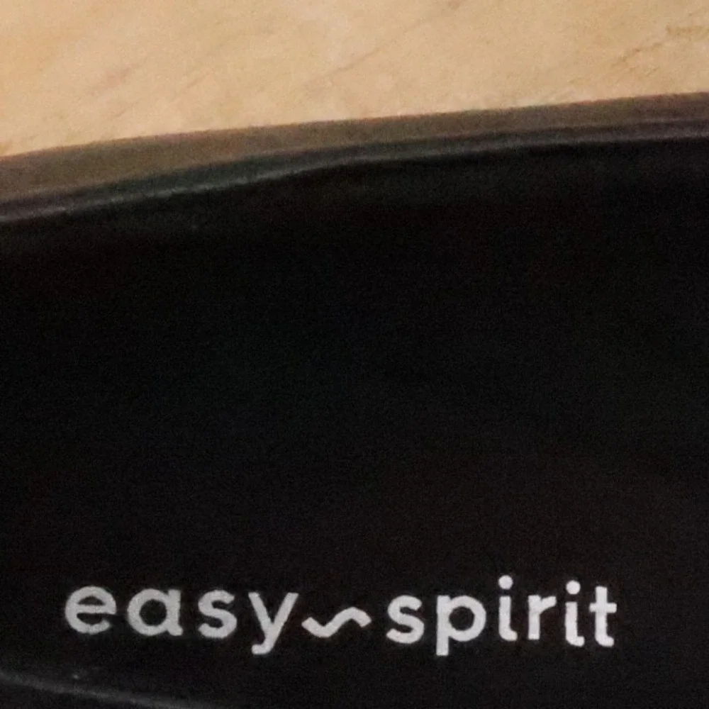 Easy Spirit Secarlla Block Heel Pumps Leather Comfort Career Black Size 10W Wide